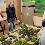 uczniowie tworzą ogrody wertykalne