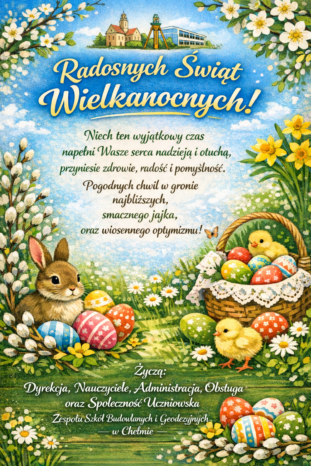 Kartka z życzeniami wielkanocnymi